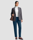 women's fleece-lined golf pants 27''/29'' in dark blue - matching outfits view 