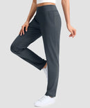 women's fleece-lined golf pants 27''/29'' in dark gray - side view