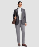 women's fleece-lined golf pants 27''/29'' in light gray - matching outfits view