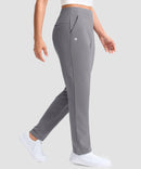 women's fleece-lined golf pants 27''/29'' in light gray - side view