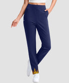 women's fleece-lined golf pants 27''/29'' in navy - pocket detail