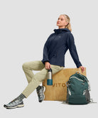 women's fleece-lined softshell jacket in navy - matching outfits view