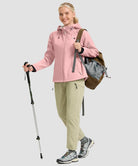 women's fleece-lined softshell jacket in pink - matching outfits view