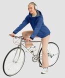 women's fleece-lined softshell jacket in royal blue - matching outfits view