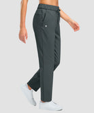 women's fleece-lined straight-leg pants 27.5''/29'' in dark gray - side view
