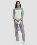 women's fleece-lined straight-leg pants 27.5''/29'' in light gray - front view
