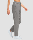 women's fleece-lined straight-leg pants 27.5''/29'' in light gray - side view