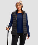 women's fleece zipper pockets base layer in navy - front view