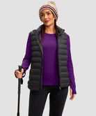 women's fleece zipper pockets base layer in purple - front view