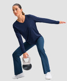 women's g-drykit™ v-neck athletic long sleeve in navy - matching outfits view