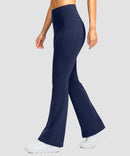 women's hermal with pockets flare leggings in navy - side view