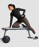 women's longline slim full zip pocketed workout jacket in black - matching outfits view 2
