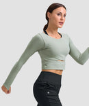 women's pull-on thermal joggers in gray - matching outfits view
