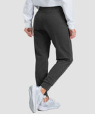 women's pull-on thermal joggers in heather charcoal - back view