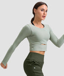 women's pull-on thermal joggers in olive green - matching outfits view