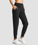 women's pull-on with pockets jogger in black - side view