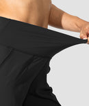 women's pull-on with pockets jogger in black - waist detail view
