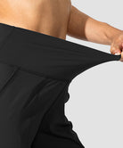 women's pull-on with pockets jogger in black - waist detail view