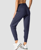 women's pull-on with pockets jogger in navy - back view