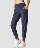 women's pull-on with pockets jogger in navy - match view