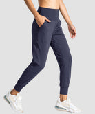 women's pull-on with pockets jogger in navy - side view
