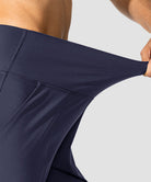 women's pull-on with pockets jogger in navy - waist detail view