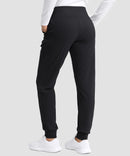 women's tall fleece-lined joggers 30'' 32'' 34'' in black - back view