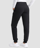 women's tall fleece-lined joggers 30'' 32'' 34'' in black - back view