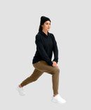 women's tall fleece-lined joggers 30'' 32'' 34'' in dark khaki - matching outfits view