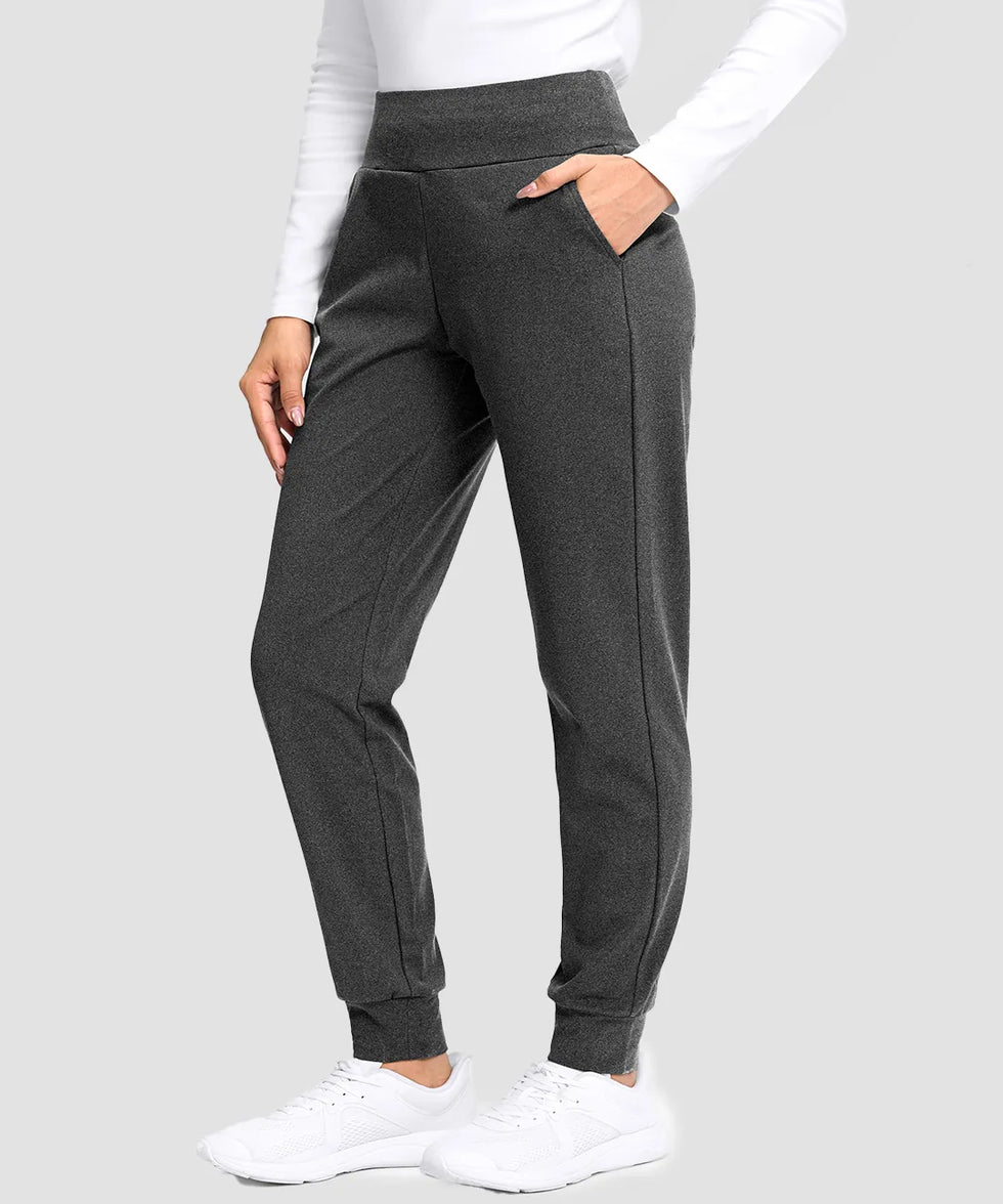 women's tall fleece-lined joggers 30'' 32'' 34'' in heather charcoal - pocket detail