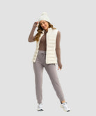 women's ultra high rise fleece-lined joggers in ash gray - side view