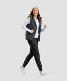 women's ultra high rise fleece-lined joggers in black - side view