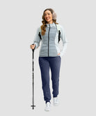 women's ultra high rise fleece-lined joggers in navy - front view