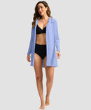 women's uv protection cover-up hoodie in purple blue - matching outfits view