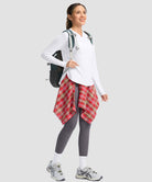 women's uv protection crew neck hoodie in white - matching outfits view